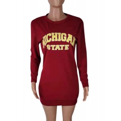 Letter Print ?Drop Shoulder?Solid Color T-shirt