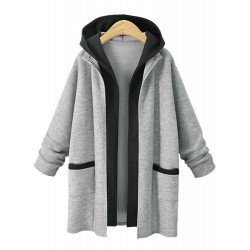 Contrast Peplum Pocket Knitwear