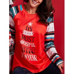 Christmas Long Sleeve Printed T-shirt
