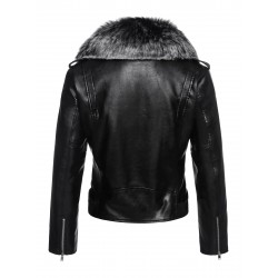 Irregual Zipper Stitching Fur Jacket