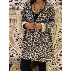 Best Seller Long Sleeve Printed Trench Coat